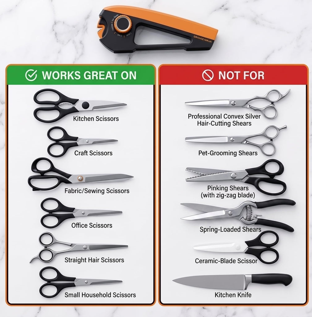 Sharp Pebble Orange Ninja 4-in-1 Scissor Sharpener - Hair, Kitchen