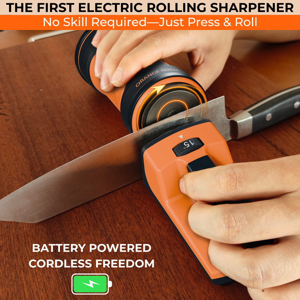 Sharp Pebble Orange Ninja Electric Rolling Knife Sharpener - 5