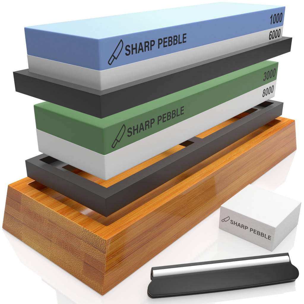 US Knife Sharpening Stone Set 400/1000/6000 3000/8000 Grit