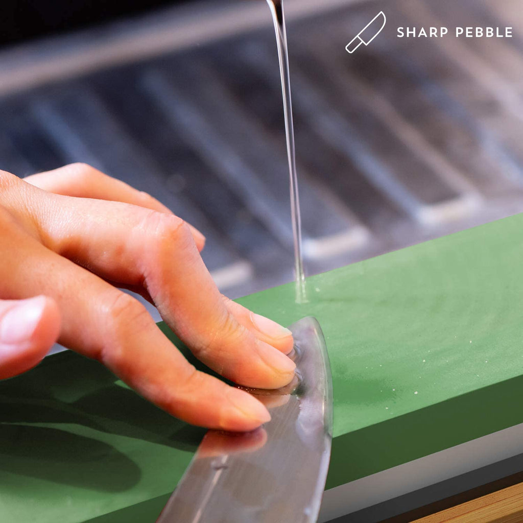 Sharp Pebble Premium Whetstone Knife Sharpening Stone 2 Side Grit 3000/8000  Wetstone Kit -Wet Stone Kitchen Knife Sharpener with Non-Slip Bamboo Base