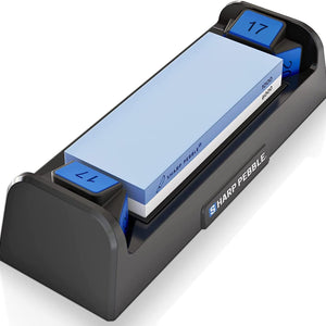 Sharp Pebble 1000/6000-Whetstone Kit- Built In Sharpening Guides 15/17/20/22