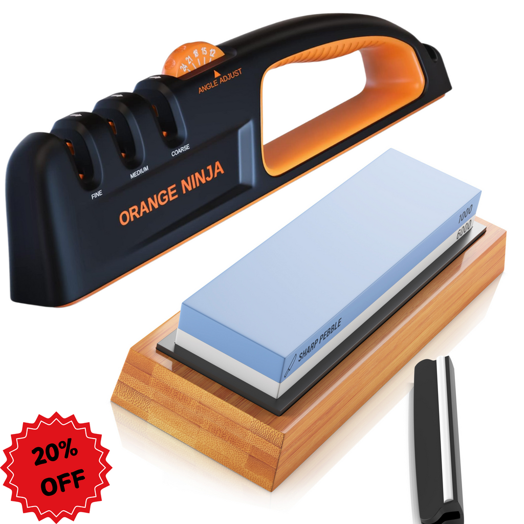 Sharp Pebbles Sharp Pebble Premium Whetstone Sharpener 2 Side Grit 1000/6000 & Orang