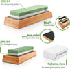 Sharp Pebble Sharpening Stones Kit with 1000/6000 and 3000/8000 Grit with Flattening Stone & Angle Guide