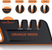 Orange Ninja Knife Sharpener with 5 Adjustable Sharpening Angle And Adjustable Honing Rod