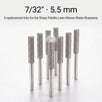 Sharp Pebble 7/32" Lawn Mower Blade Sharpener Bits, 8-Piece