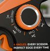 Orange Ninja Scissors Sharpener Tool – 4 Angle Settings, Easy Manual Use