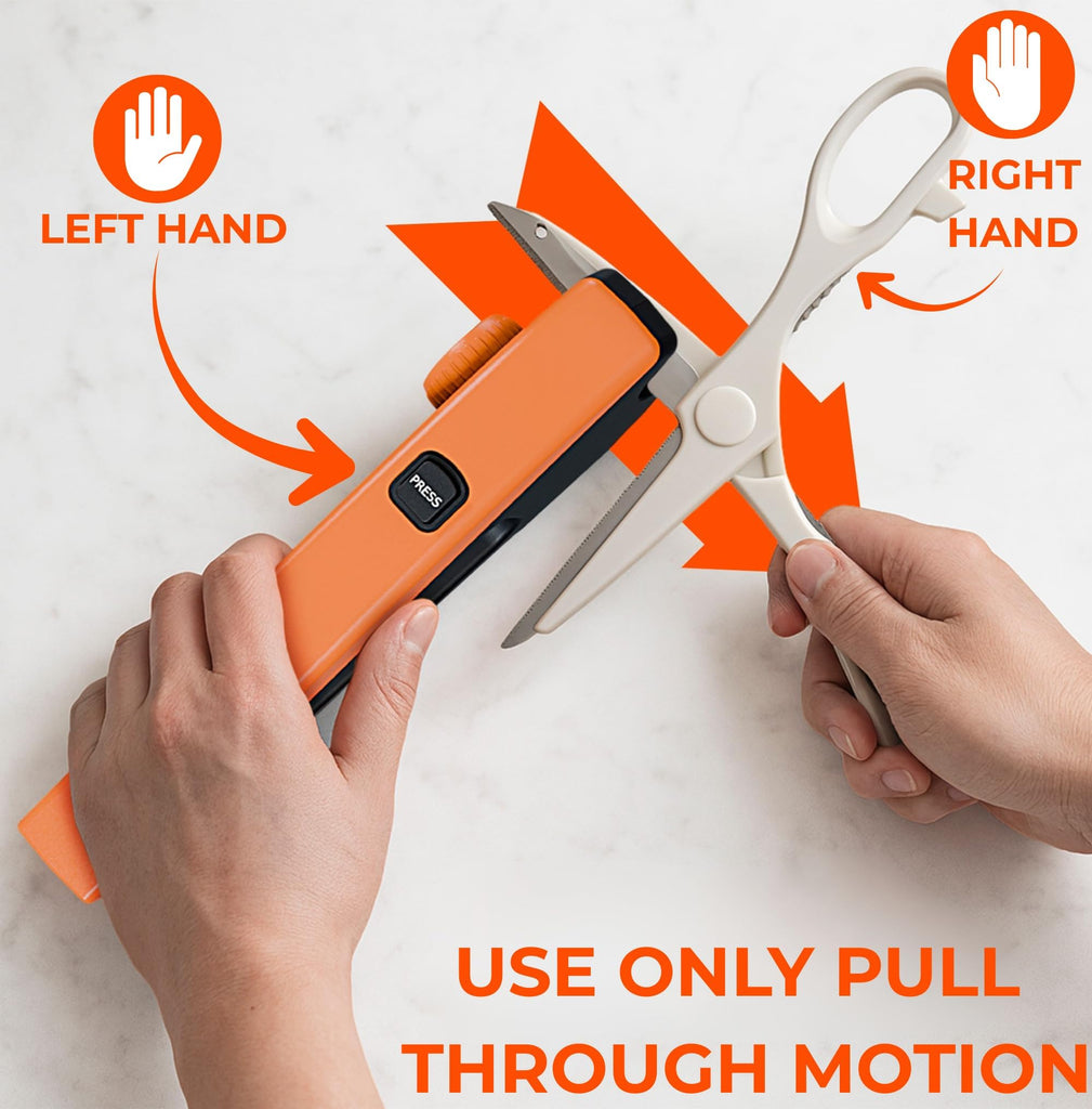 Sharp Pebble Orange Ninja 4-in-1 Scissor Sharpener - Hair, Kitchen