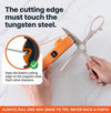 Orange Ninja Scissors Sharpener Tool – 4 Angle Settings, Easy Manual Use