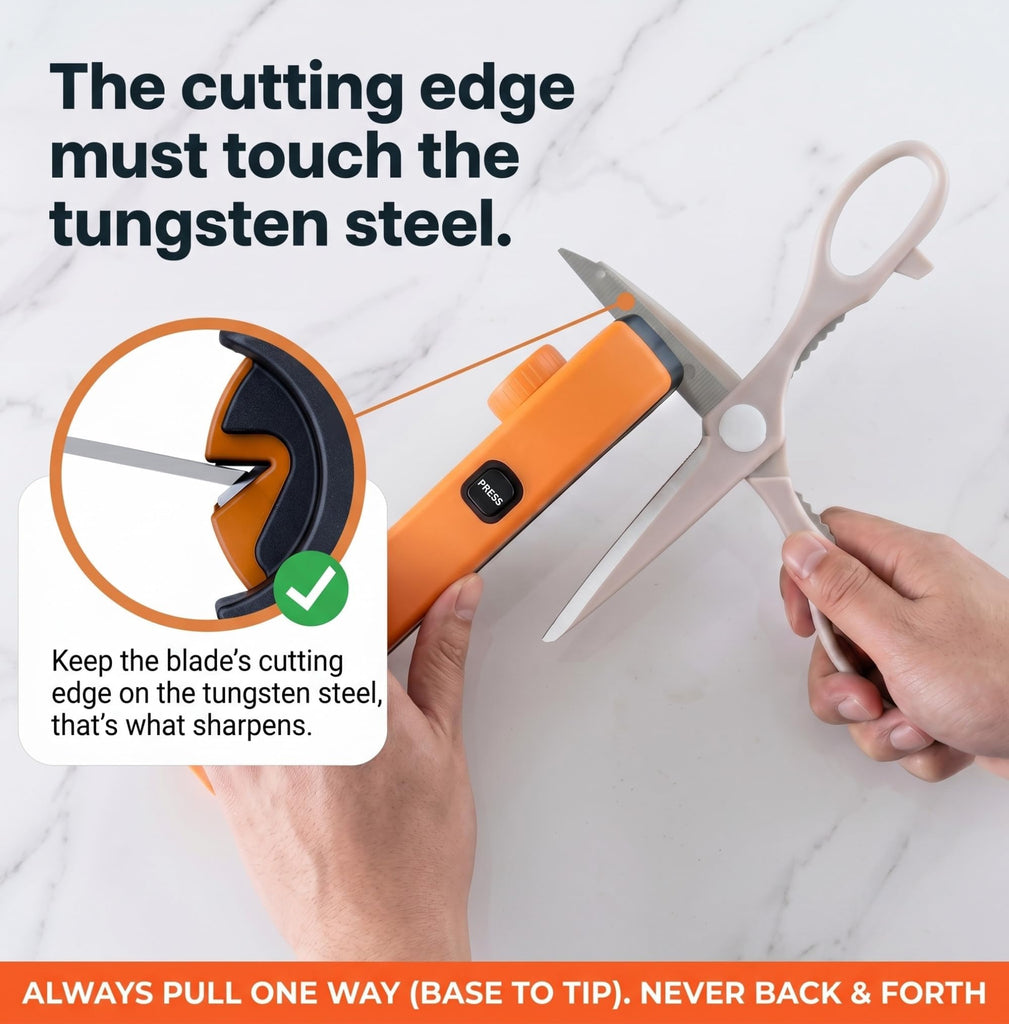 usagiシャープ Sharp Pebble Orange Ninja 4-in-1 Scissor Sharpener - Hair, Kitchen