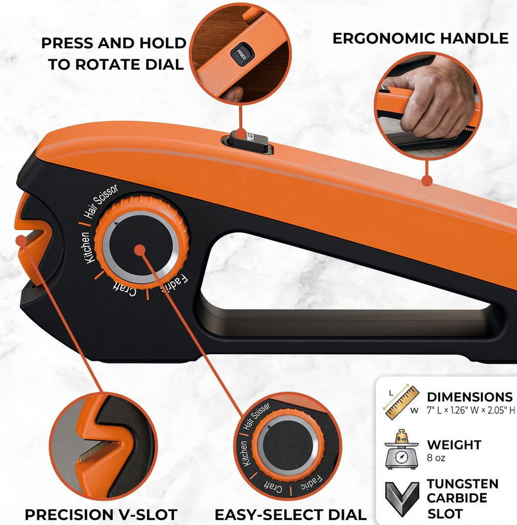 Sharp Pebble Orange Ninja 4-in-1 Scissor Sharpener - Hair, Kitchen
