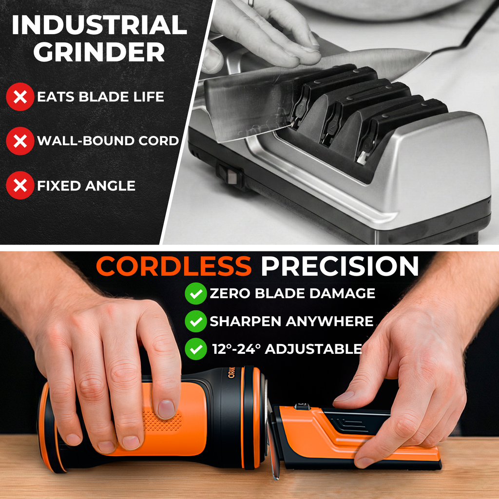 Sharp Pebble Orange Ninja Electric Rolling Knife Sharpener - 5