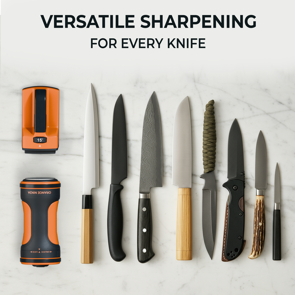 Sharp Pebble Orange Ninja Electric Rolling Knife Sharpener - 5 Sharp Pebble Orange Ninja Electric Rolling Knife Sharpener - 5