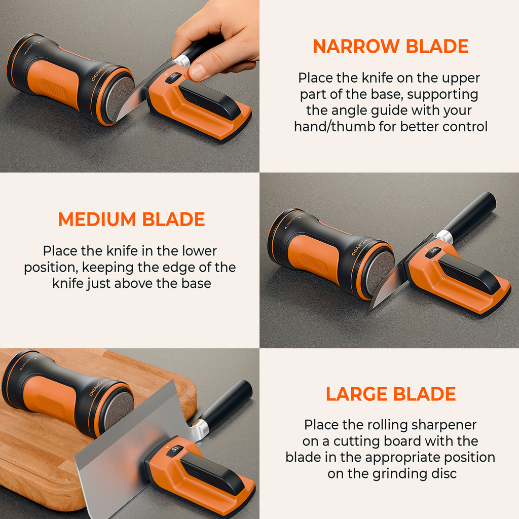 Sharp Pebble Orange Ninja Electric Rolling Knife Sharpener - 5