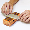 Sharp Pebble Knife Sharpener Kit- Whetstone Diamond Sharpening Stones- Grits 400 & 1200-Innovative Sharpening System with Built in Angle Slots