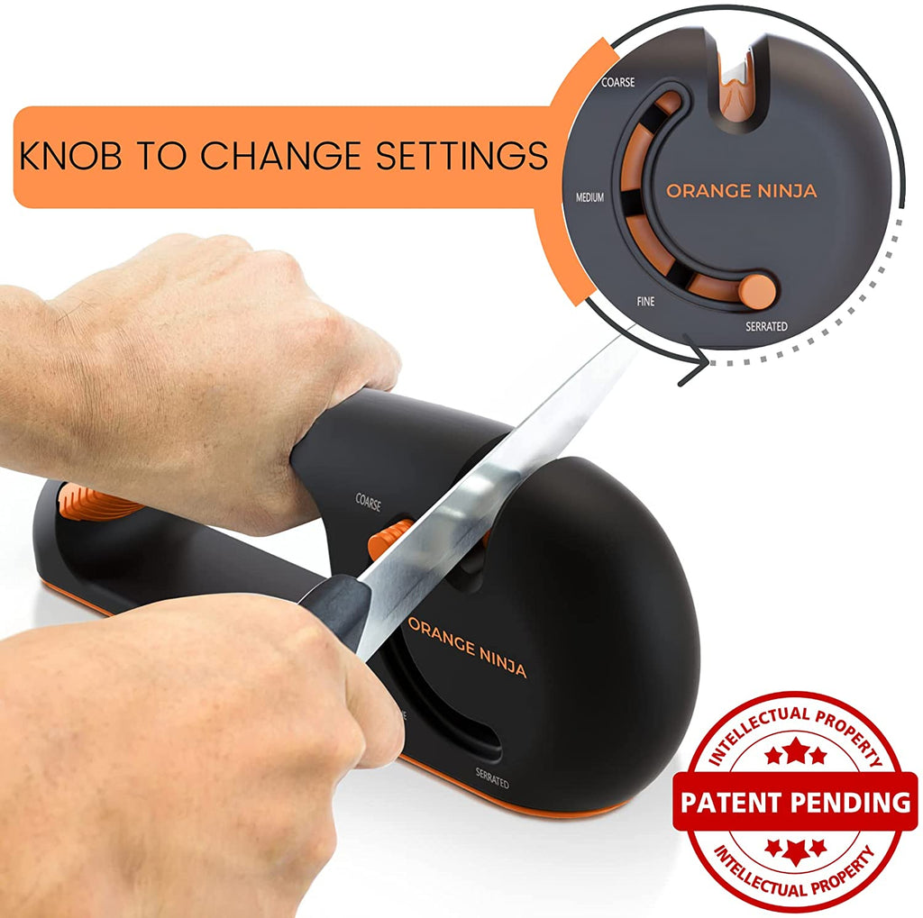 Knife Sharpener Knives Scissors Blade Sharpening Tool Handheld Kitchen Haunting, Orange