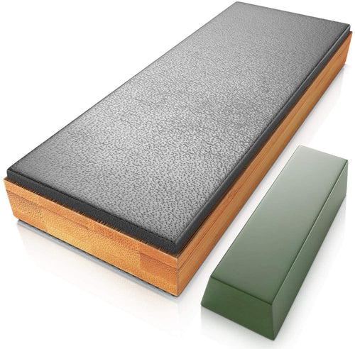 Sharp Pebble Premium Knife Sharpening Leather Strop with Green Sharpening Compound