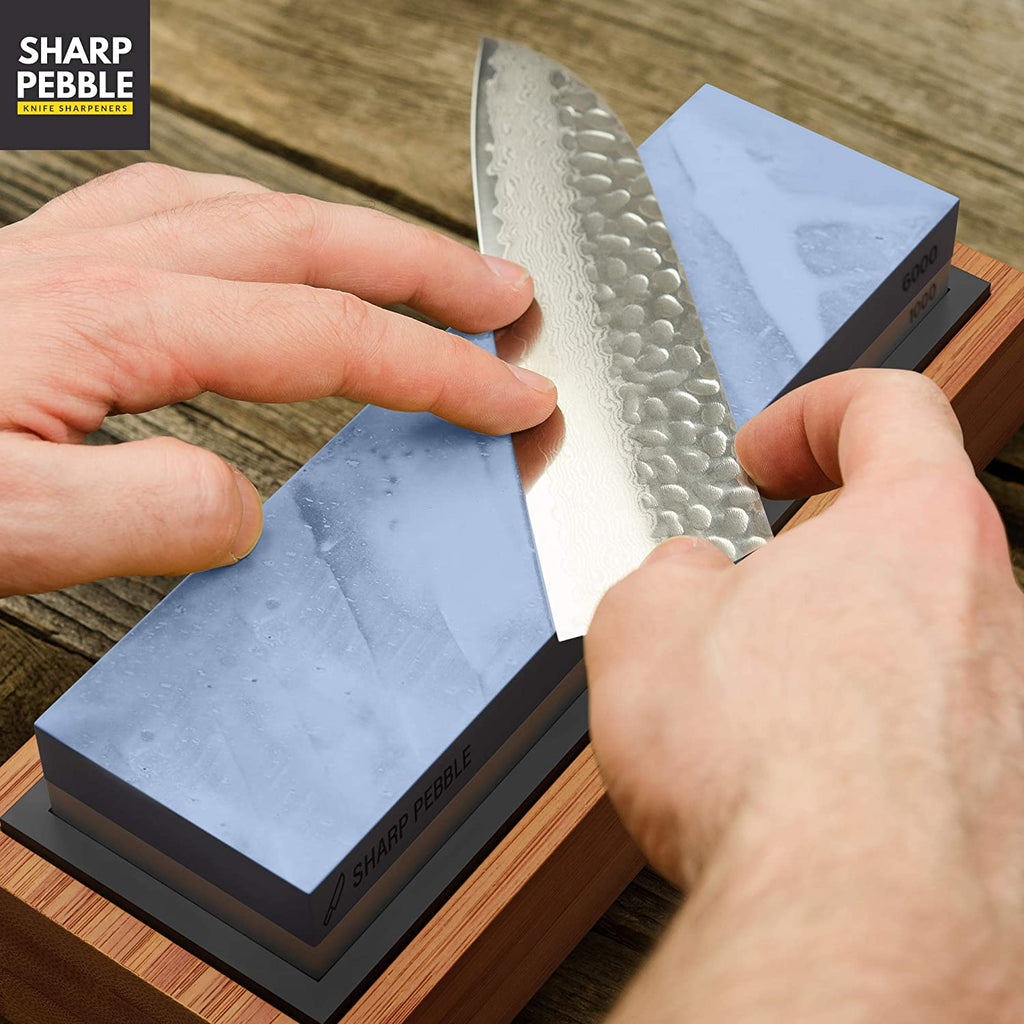 Blue/White 1000/6000 Kitchen Knife Sharpening Stone Whetstone - China Sharpening  Stone, Whetstone